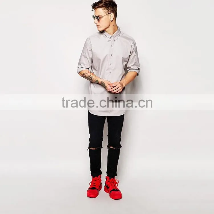 Standard exclusive longline shirt button down compression shirt