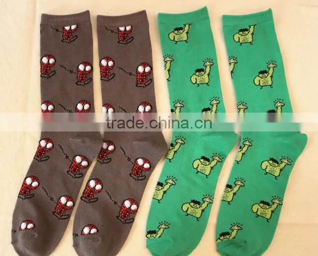 2015 the Avengers personality tide Lovers in tube socks marvel DC series of the same paragraph socks for men and wome EML-9-2041