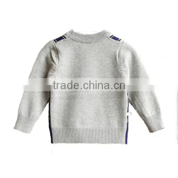 Fashion Style Fake Two Pieces Boys Cotton Sweater