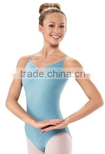Cotton Pinch-Front Camisole Leotard DL1610