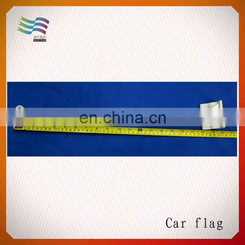 Flexible plastic car window flag poles