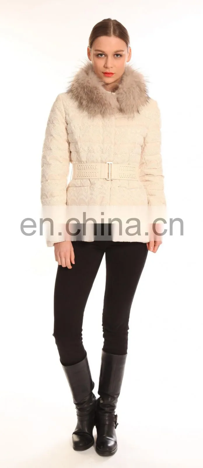 Slim Custom Size Two Waist Pockets Down Jacket Women Winters