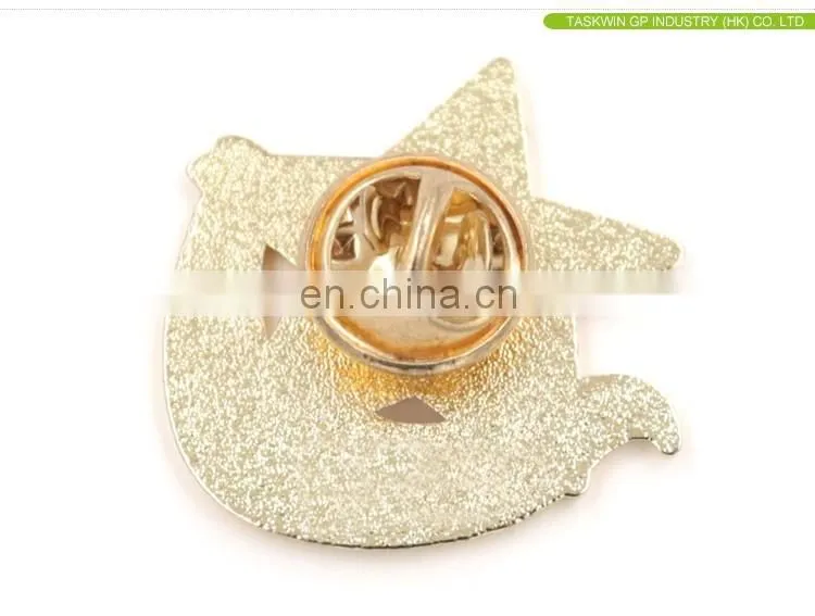 custom metal horse lapel pins with 3D gold color