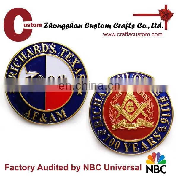 Factory direct sale metal cheap custom police challenge coin