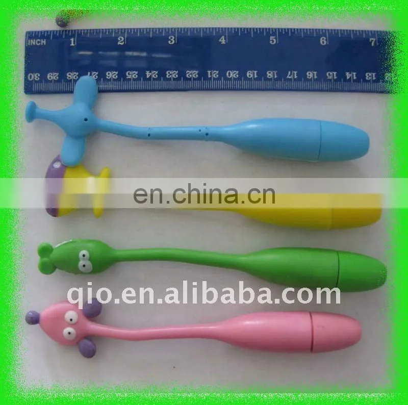 funny animal shaped bent flexible promotion gift ball pen
