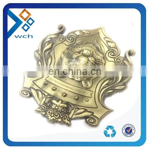 Custom metal embossed logo nameplate with company logo
