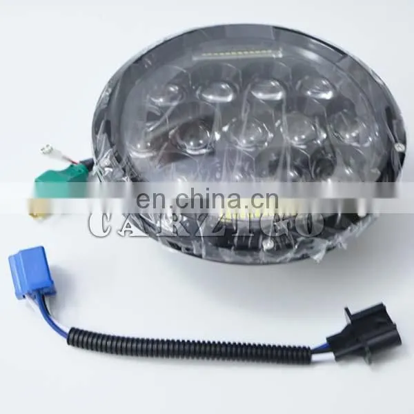czg-775 assembly conversion kit housing black projector 7 inch 75w led round headlight for universal cars for harley motorcycles