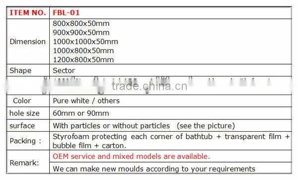 Black Sector Acrylic shower tray BST-01