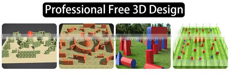 Outdoor Laser Tag Paintball Equipment Inflatables Paintball Obstacles Bunker Field