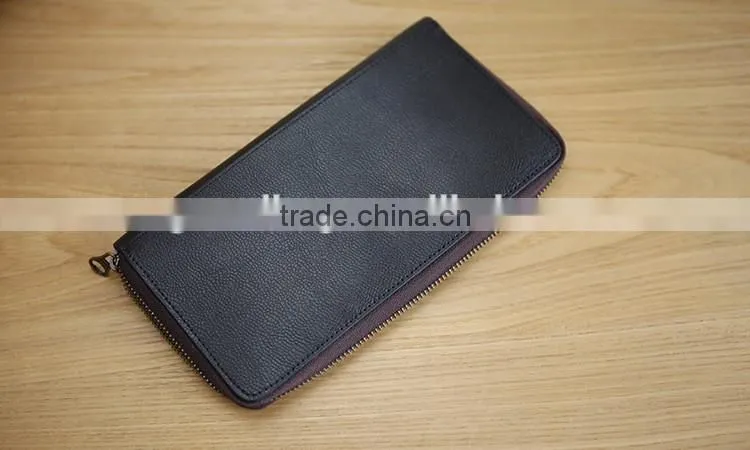 vintage style cowhide leather cell phone case wallet men clutch wallet with phone holder