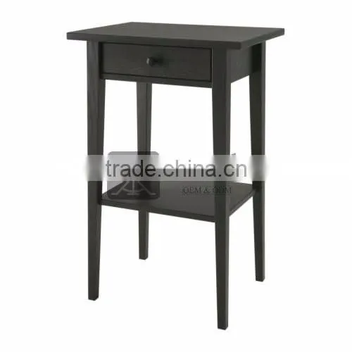NI-090 Tall Black MDF Bedside Lamp Table