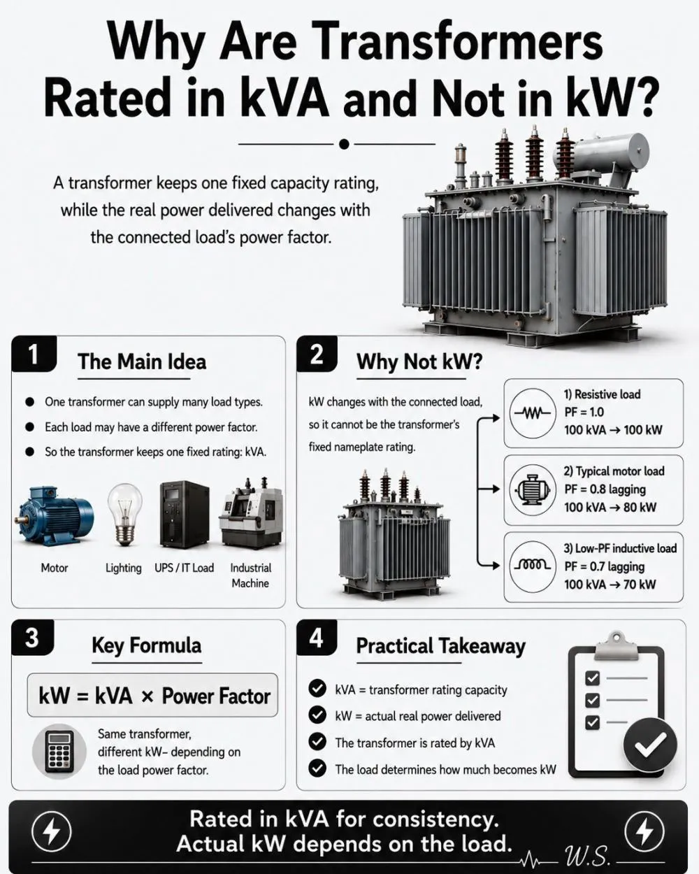 Difference Between Transformer KW and KVA: Why KVA Is the Standard Unit