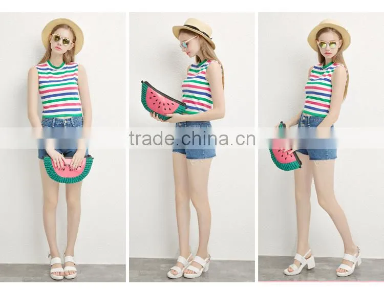 2015 European style women high neck sleeveless tank tops wholesale from China
