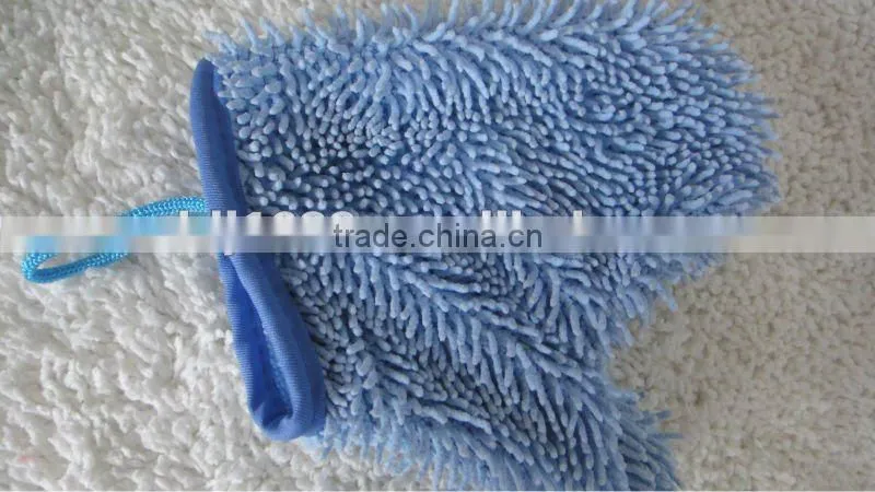 Factory Direct top sales microfiber small chenille car cleaning gloves & blocks