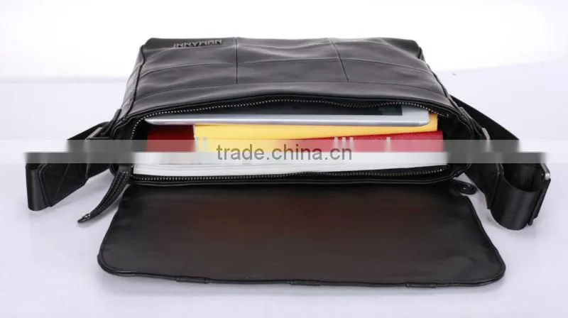 Custom PU leather messenger bags for men