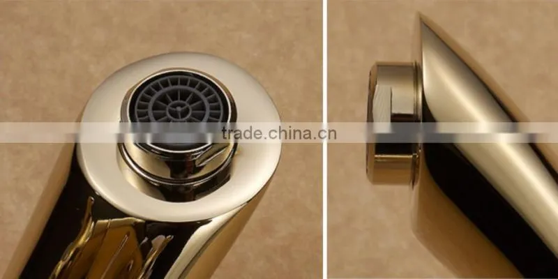 brass dual gold handle basin faucet