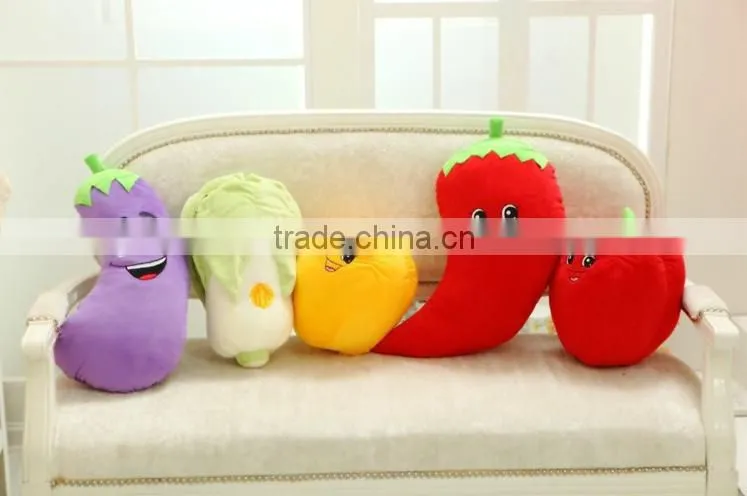 Cute face design cartoon red chilli shape pillow vegetable babies pillow