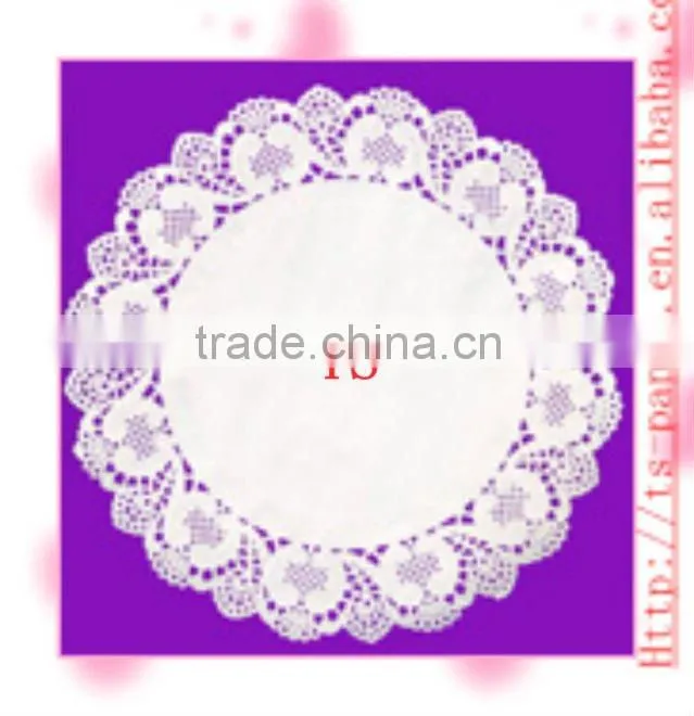 oval paper doily with printed color
