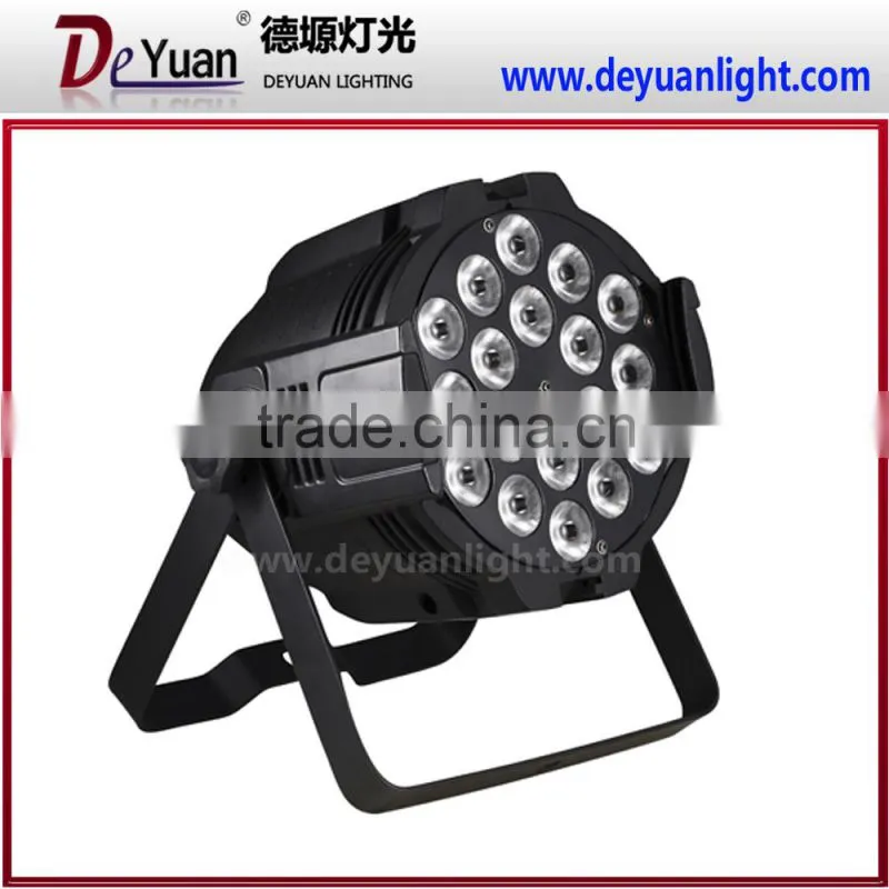 CE RoHS 18pcs*18w RGBAW UV Led Par Can professional lighting/uv par led
