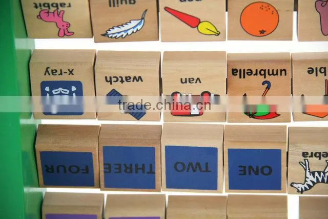 Childrens educational toys wooden alphabet teaching frame