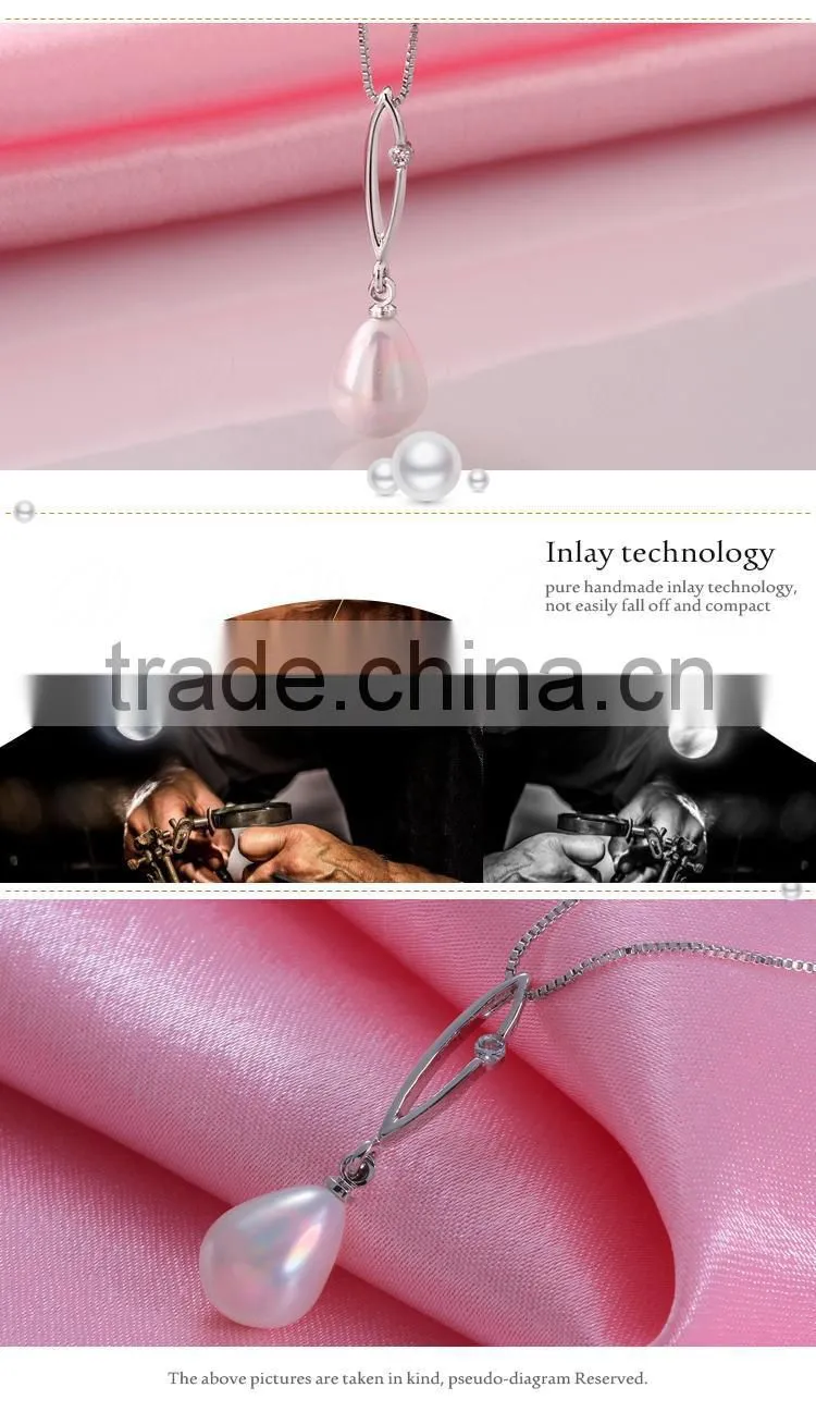 Brilliant Platinum Plating Surface Pearl Imitation Pendant for Girlfriend