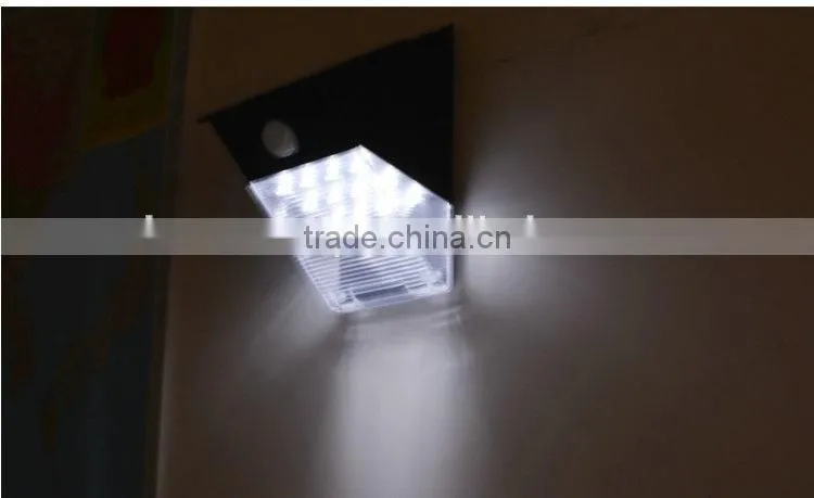 Quality goods 12 led solar human body induction lamp solar wall lamp solar garden lamp triangle shape led light