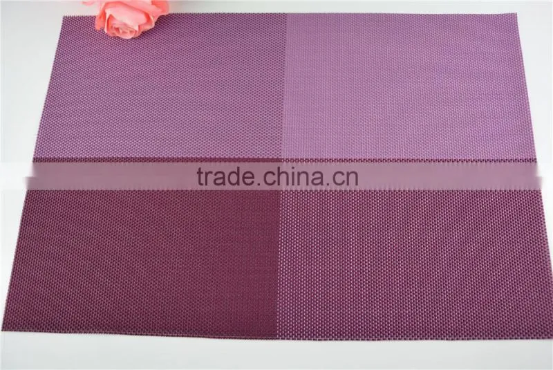 2015 new fashion swallow Gird PVC placemat modern purple plastic square restaurant tableware bowl pad table mat