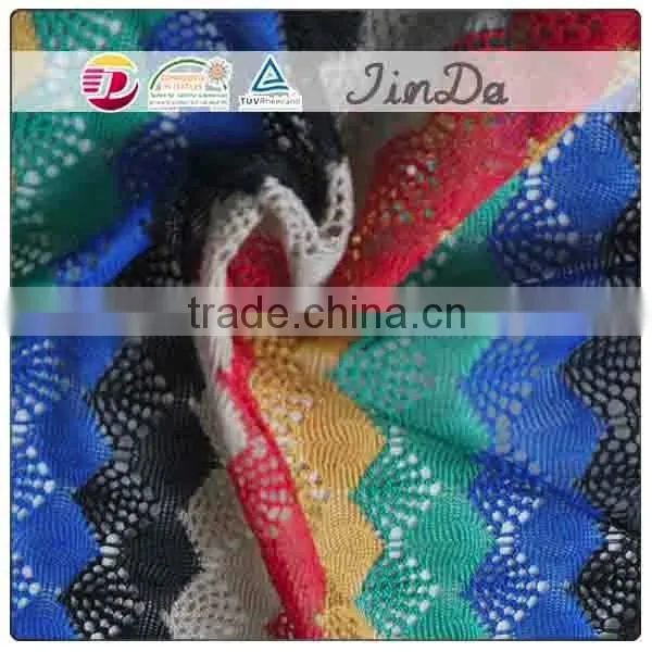 Beatiful colorful yarn dyed crochet lace design