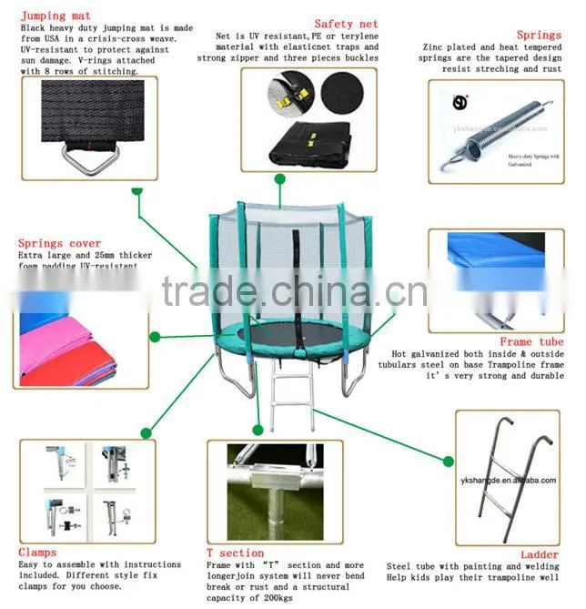 Bodybuilding trampolines gymnastics equipment children games cheap big trampolines from china