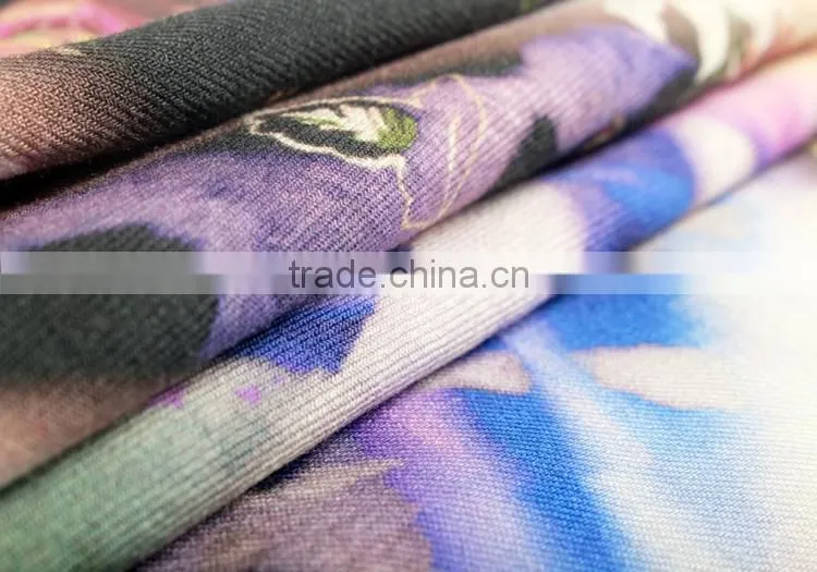 dresses clothing textile twill woven 100% viscose digital printing fabric