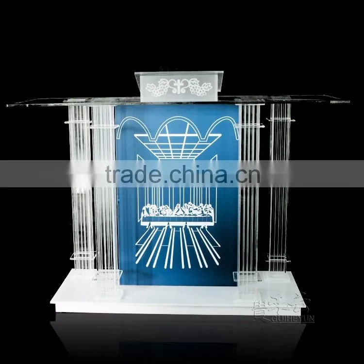 factory wholesale glass lectern stand clear acrylic podium