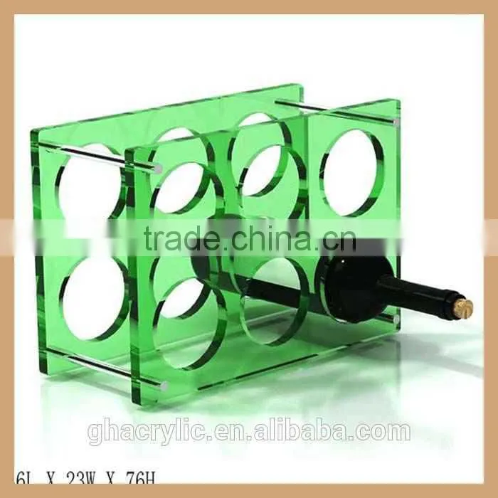 square shape customized acrylic wine display rack for wine