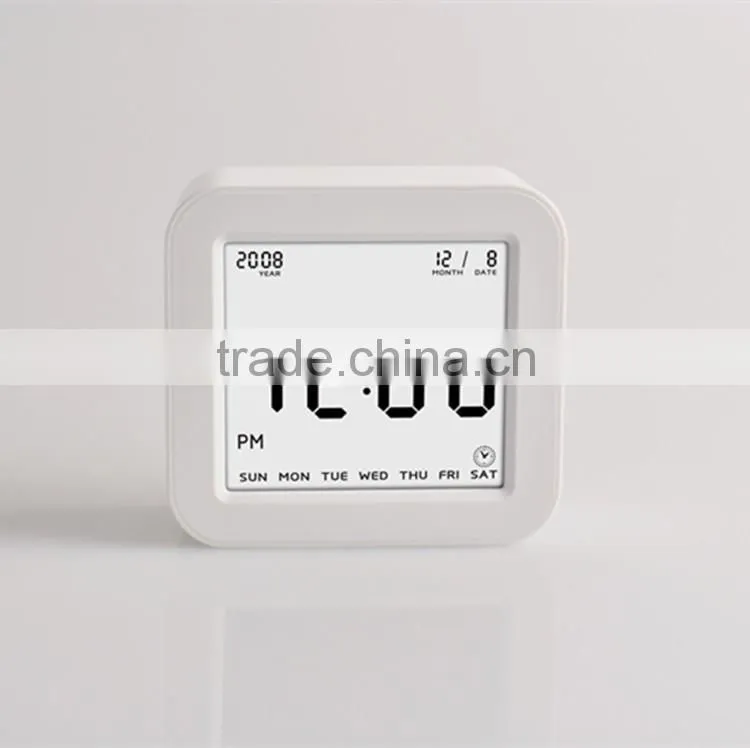 New Design Promotional Smart Digital Rotation Control Functions Auto ISO Night Light Bedside Electric Desk Calendar Clock