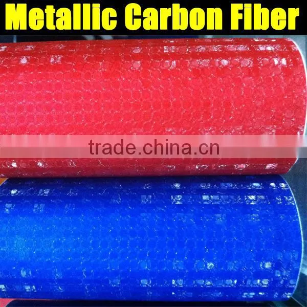 Blue metallic carbon fiber film with air free bubbles 1.52*20m per roll