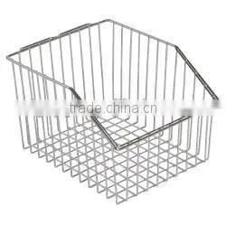 Chrome wire bed basket - large wide - 150mm x 600mm x 130mm (DxWxH) Chrome wire bed basket