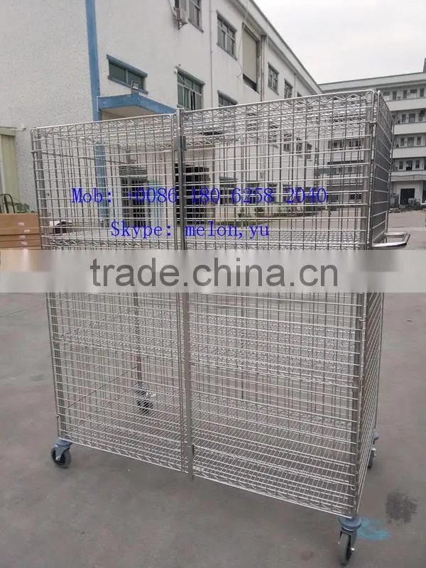 Chrome Wire Mesh Security Cage for Clean Room,Wire Shelving Cage