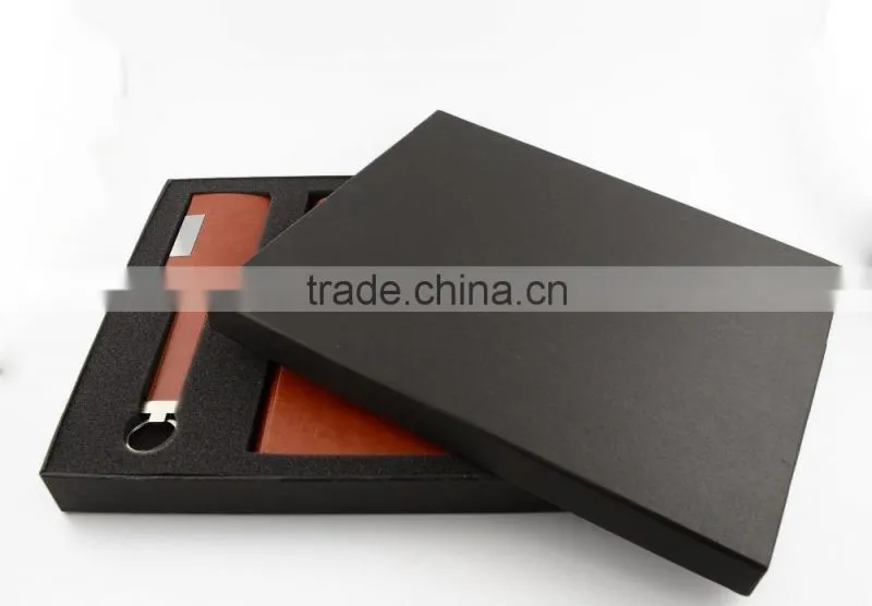 2016 New Products Corporate Gifts High Quality New Business Gift Includes Notebook, Key Chain and Business Name Card Holder