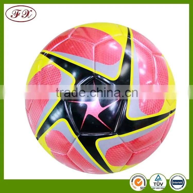 2016 custom logo TPU leather laminated promotional training footballs loyal