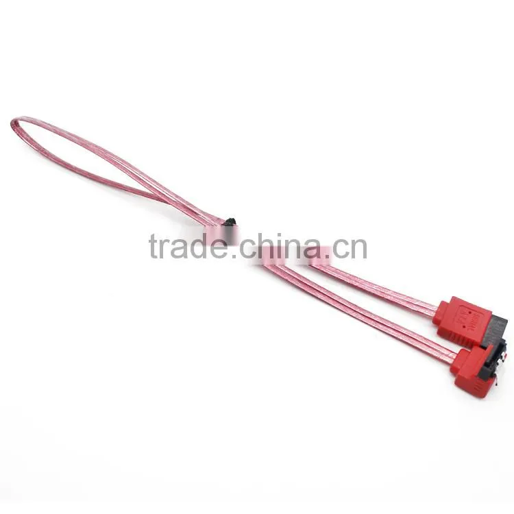 Double SATA 3.0 cable 180 to 90 degreen popular color