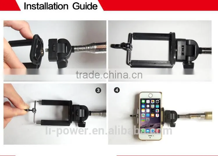 wireless Extendable Mobile Phone Selfie stick Holder