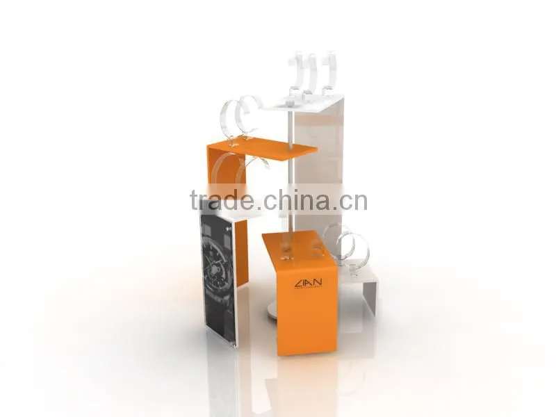 Guangzhou 4 layers customized MDF display cabinet with lock