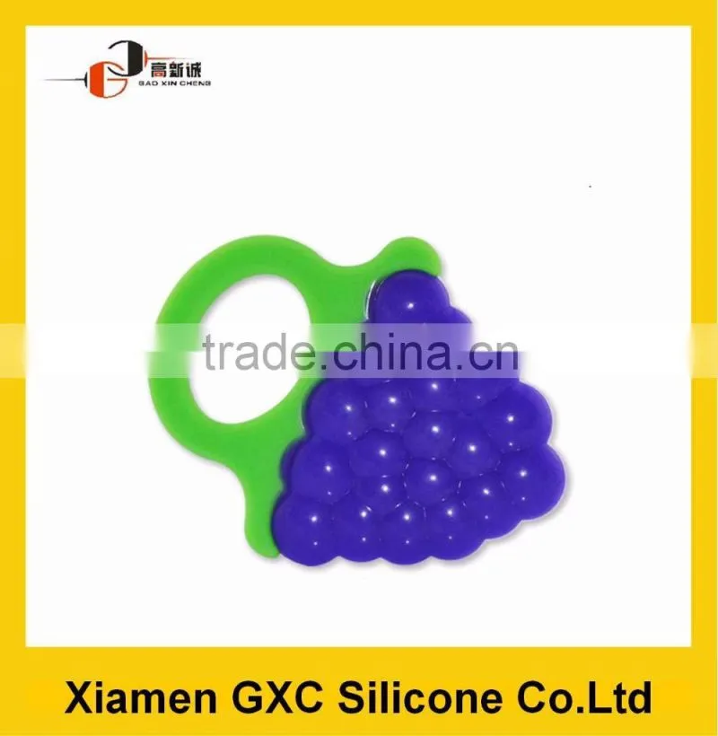 Promotional lovely safe silicone baby teether toy
