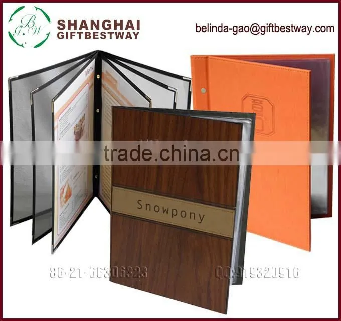New style restaurant wooden menu cover