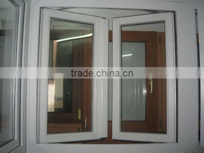 white PVC outward window