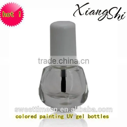 15ml clear nail polish bottle with brush and cap
