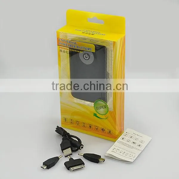 Double USB output wallet portable power bank 20000mah for smart phone