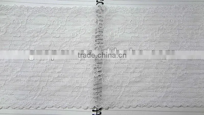 elastic trim lace design for wedding dress-APN4130y-19cm