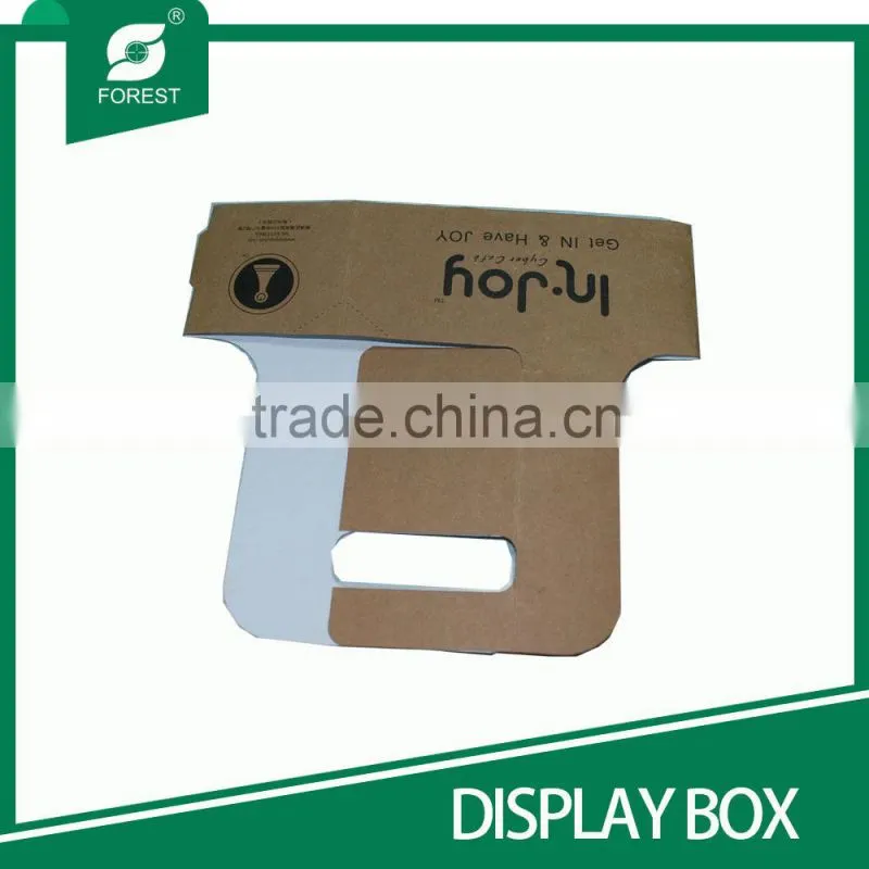 CUSTOM MADE PAPER BOARD DISPLAY BOX FOR PACKAGING TWO BOTTLE WINES WITH HANDLE