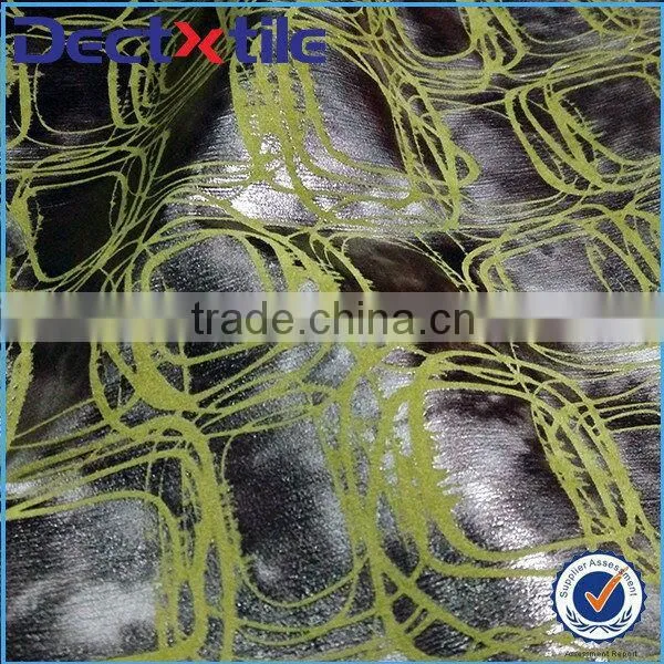 100%Polyester woven flock printing sofa fabric