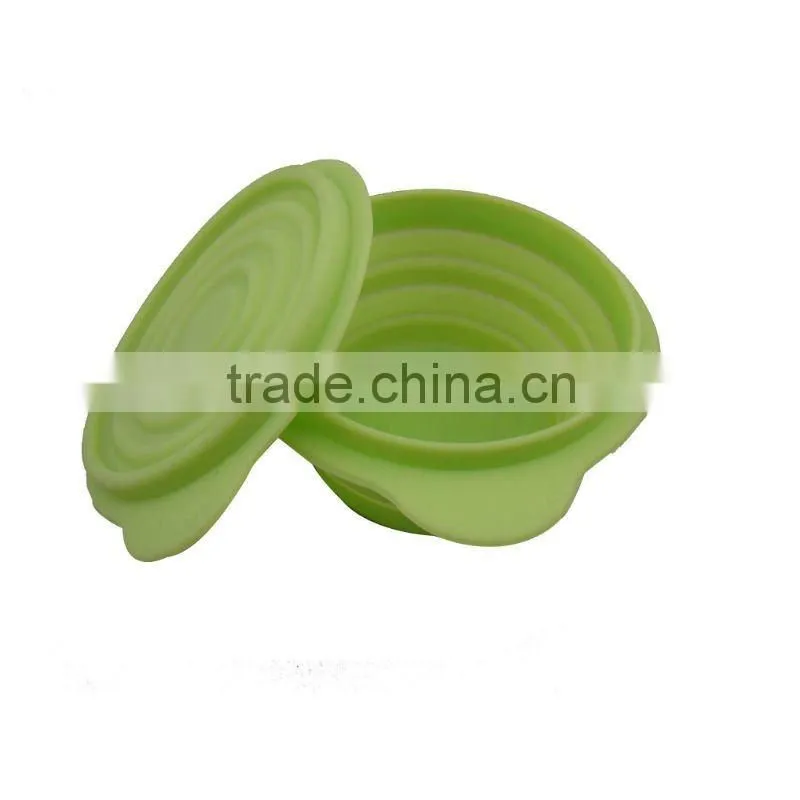 silicone collapsible bowl with lid(CL1D-MGB141)